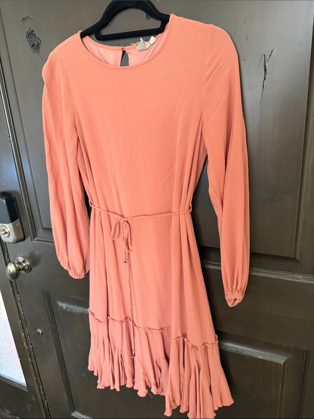 Anthropologie (Emberley) Light Coral Rayon Dress Size Small